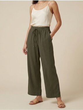 BNWT Esprit Dark Green Khaki Relaxed Fit Pants | Size 10